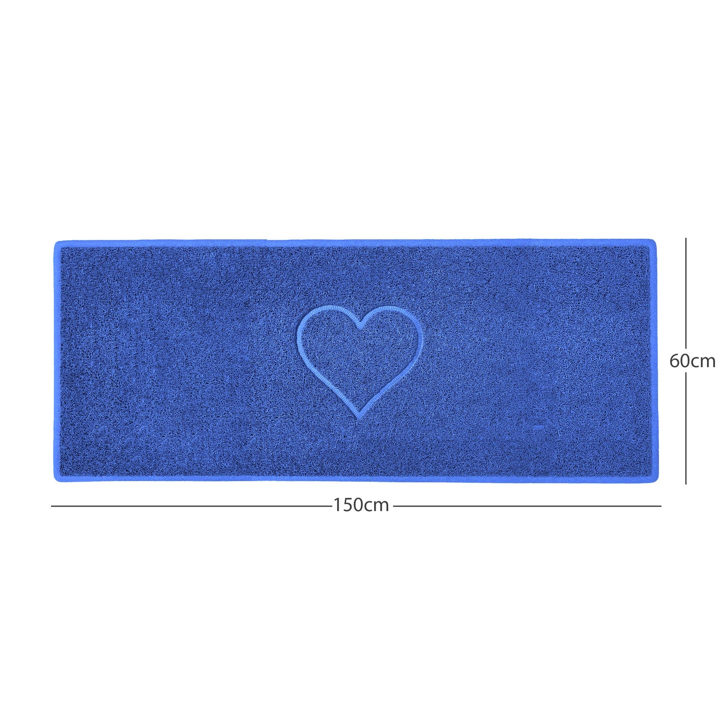 Nicoman Heart Embossed Spaghetti Door Mat | Indoor & Outdoor | Non-Slip | Machine Washable