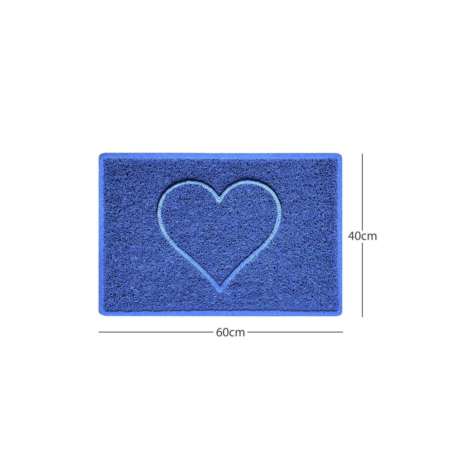 Nicoman Heart Embossed Spaghetti Door Mat | Indoor & Outdoor | Non-Slip | Machine Washable