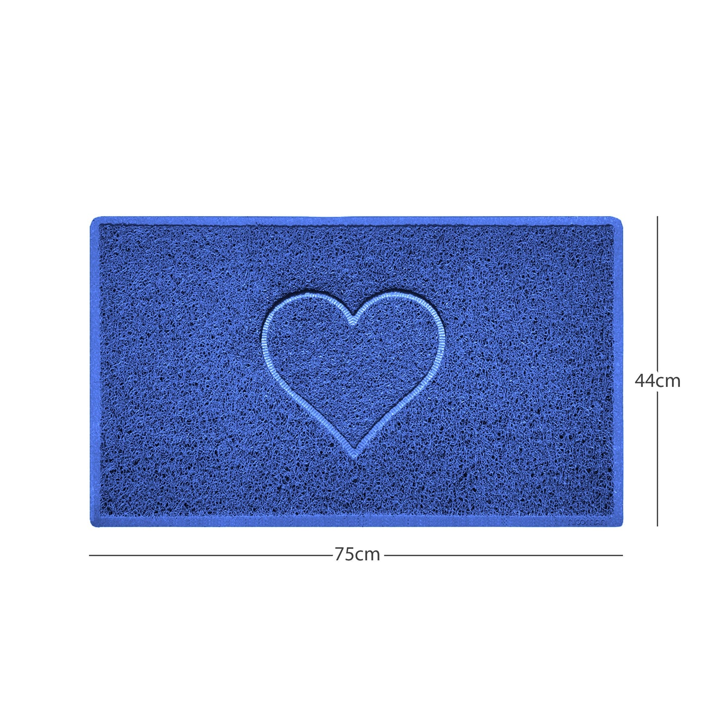Nicoman Heart Embossed Spaghetti Door Mat | Indoor & Outdoor | Non-Slip | Machine Washable