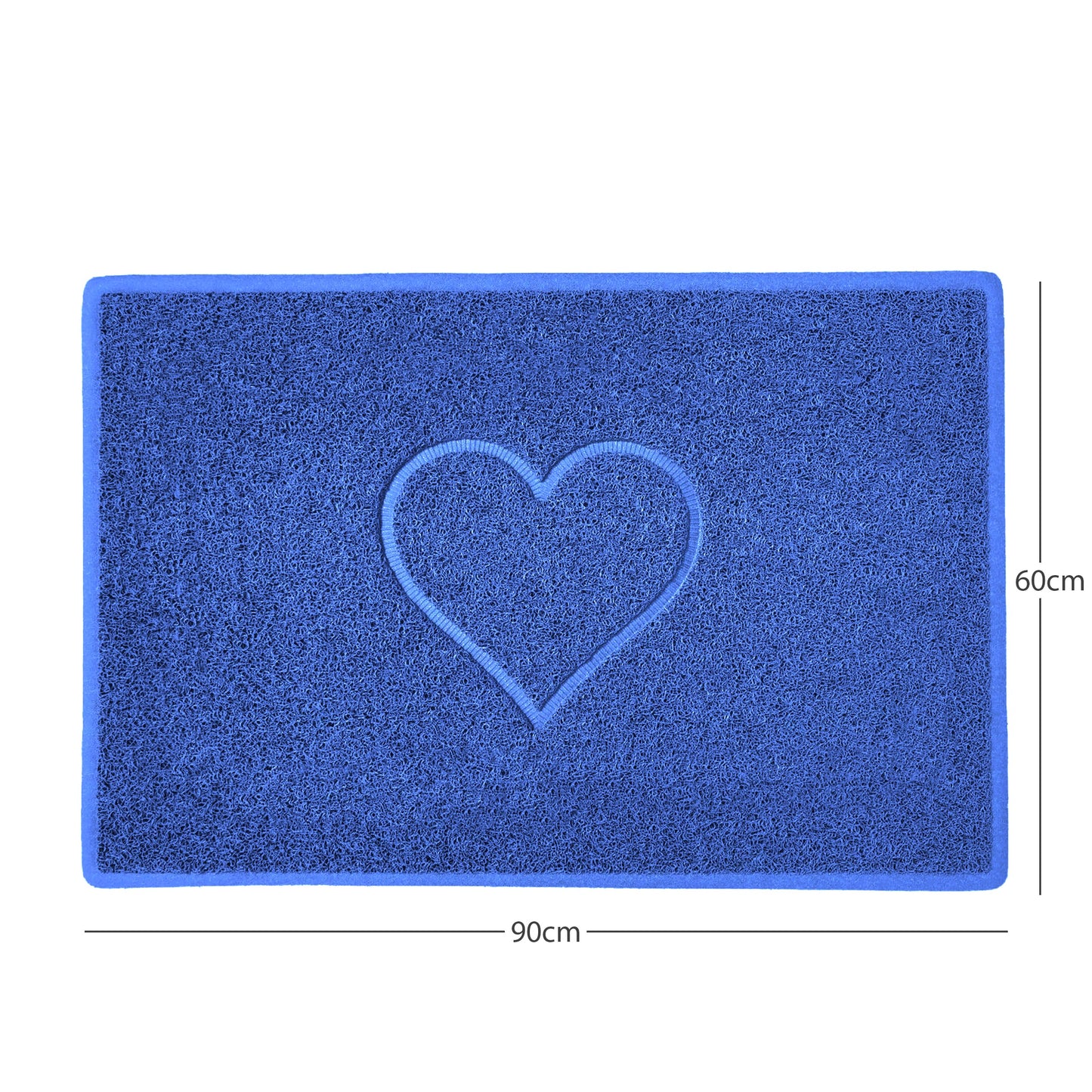 Nicoman Heart Embossed Spaghetti Door Mat | Indoor & Outdoor | Non-Slip | Machine Washable