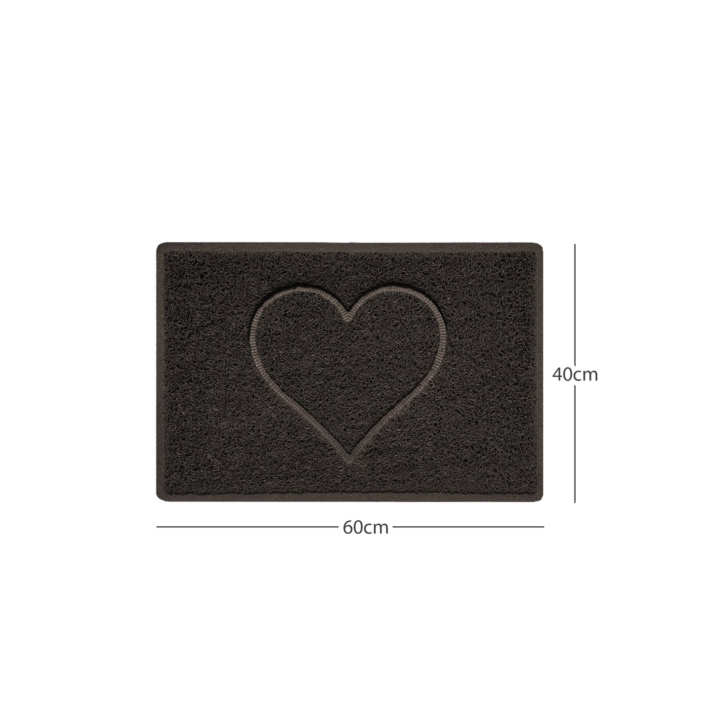 Nicoman Heart Embossed Spaghetti Door Mat | Indoor & Outdoor | Non-Slip | Machine Washable