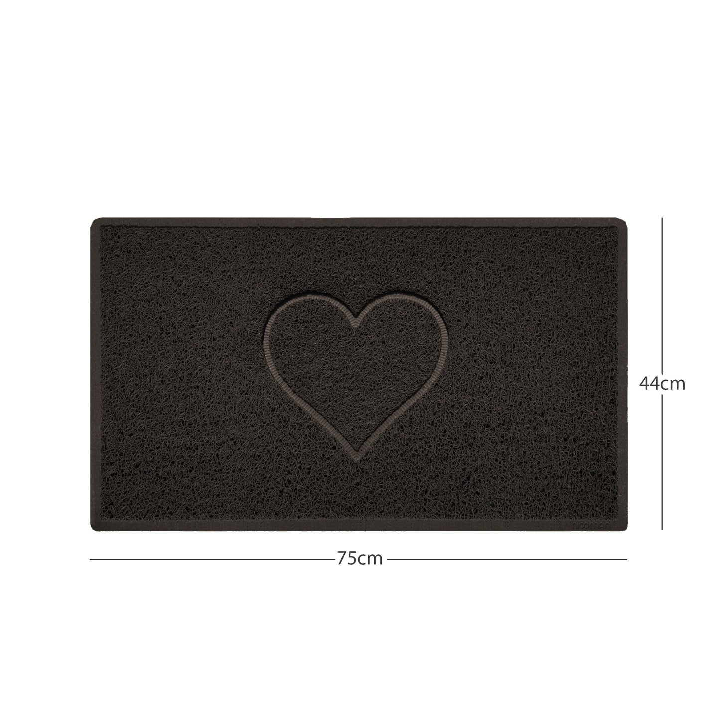 Nicoman Heart Embossed Spaghetti Door Mat | Indoor & Outdoor | Non-Slip | Machine Washable