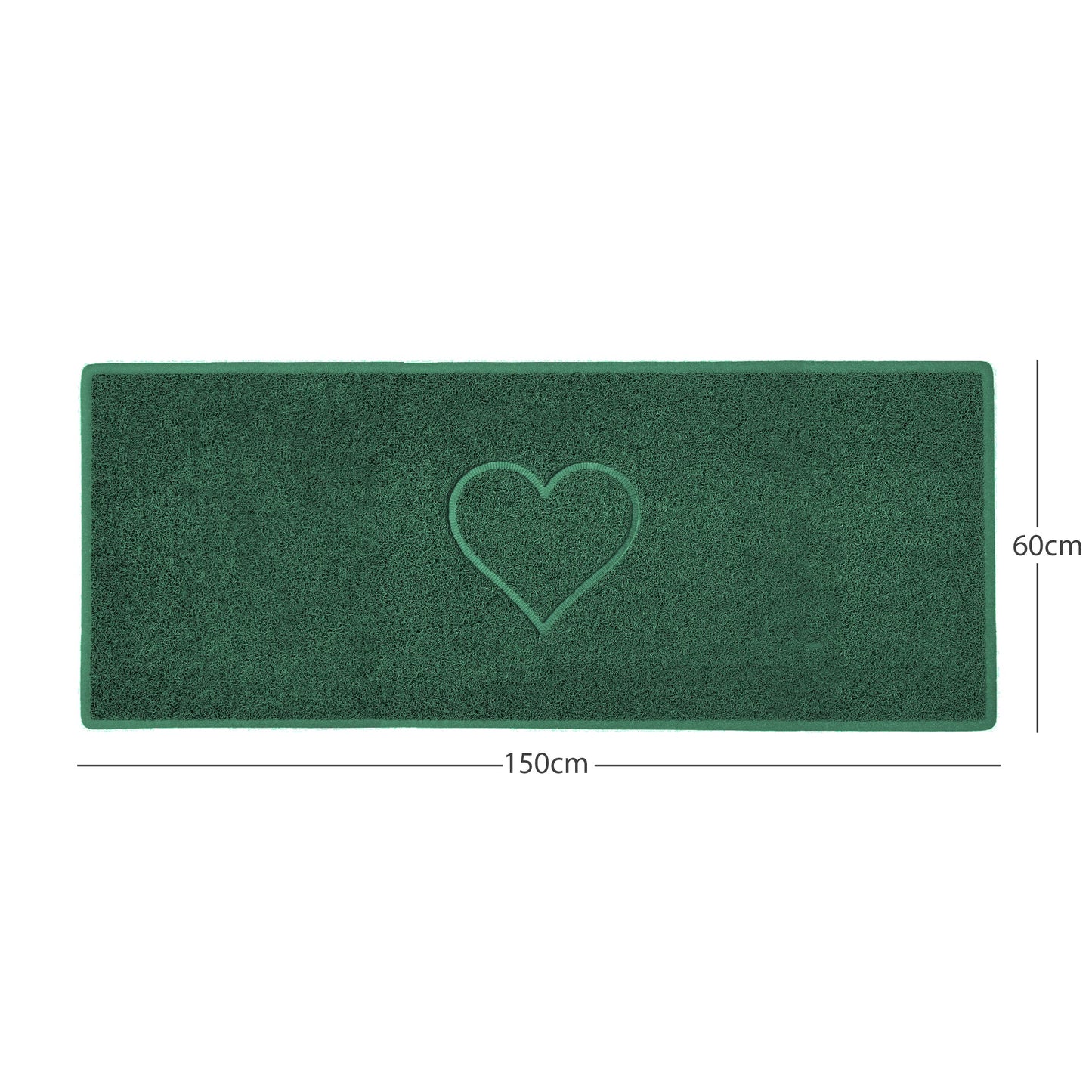 Nicoman Heart Embossed Spaghetti Door Mat | Indoor & Outdoor | Non-Slip | Machine Washable