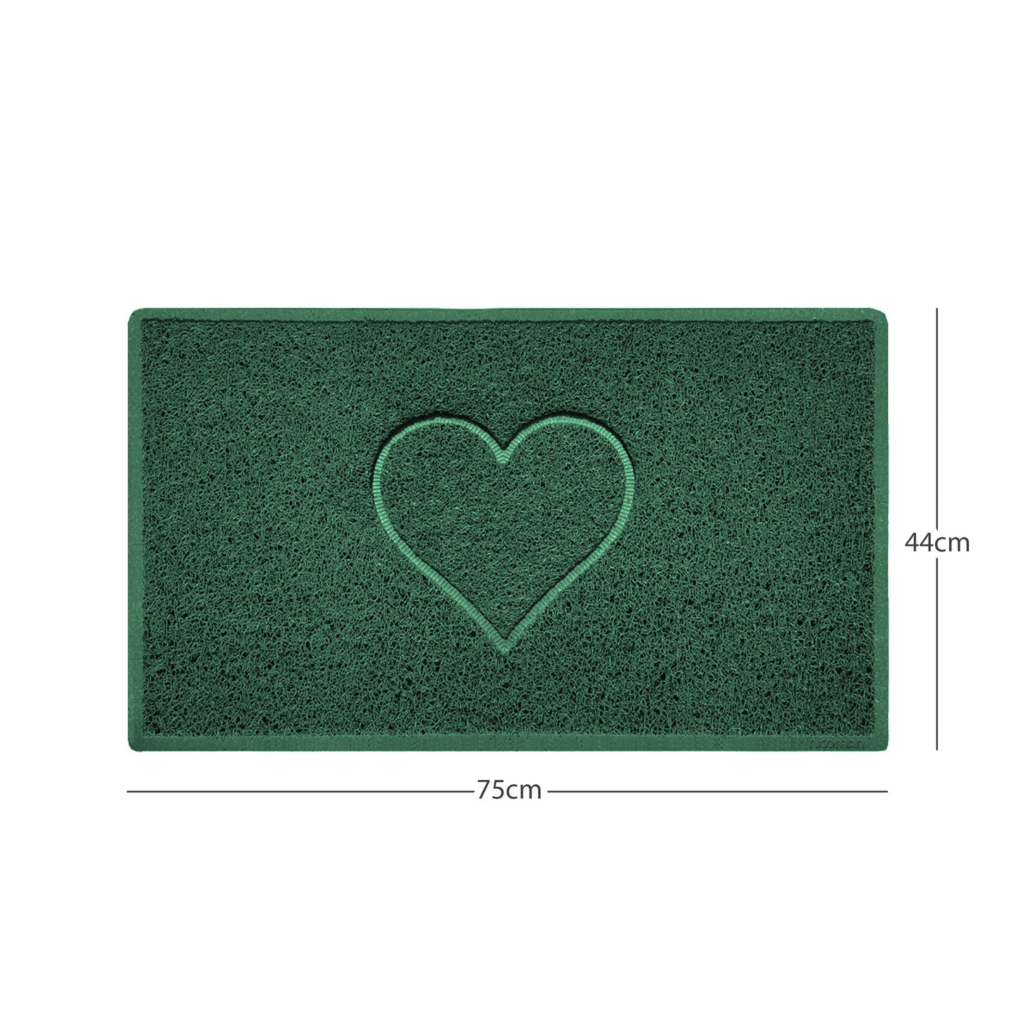 Nicoman Heart Embossed Spaghetti Door Mat | Indoor & Outdoor | Non-Slip | Machine Washable