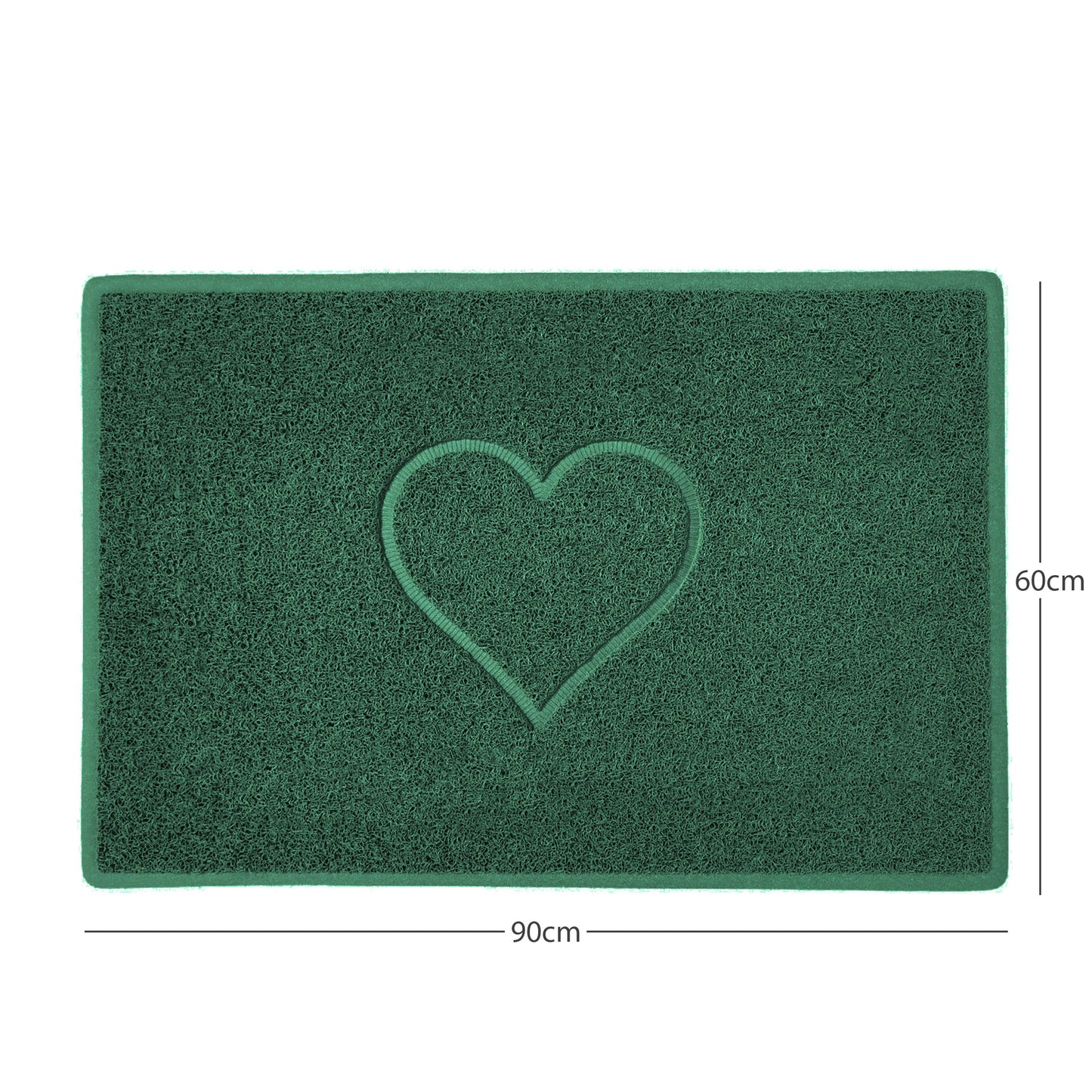 Nicoman Heart Embossed Spaghetti Door Mat | Indoor & Outdoor | Non-Slip | Machine Washable