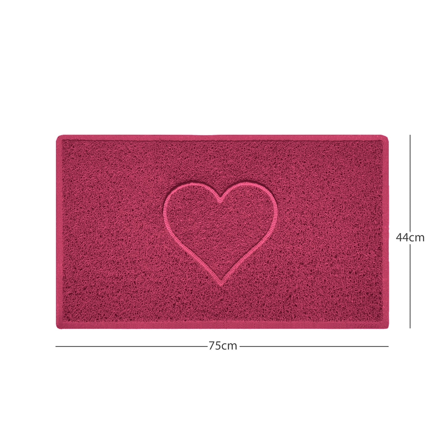 Nicoman Heart Embossed Spaghetti Door Mat | Indoor & Outdoor | Non-Slip | Machine Washable