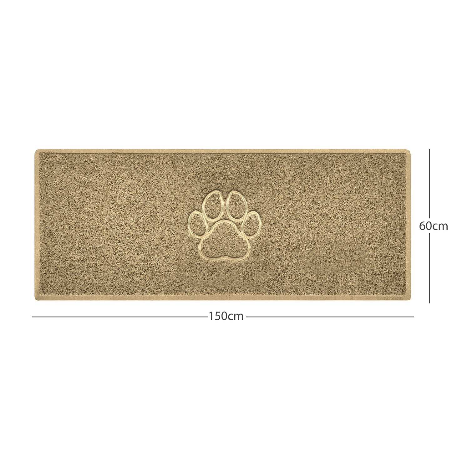 Nicoman Paw Print Embossed Spaghetti Door Mat | Indoor & Outdoor | Non-Slip