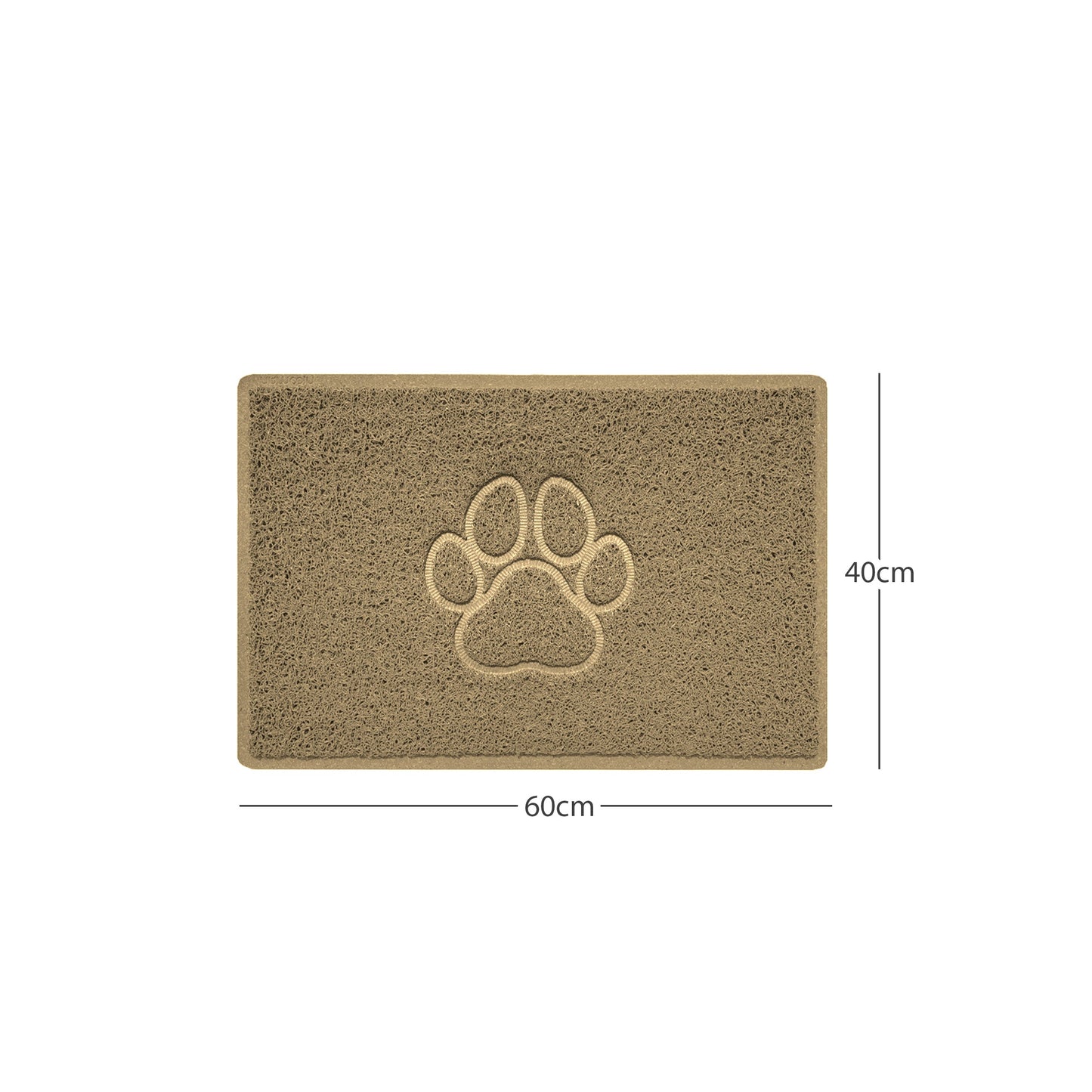 Nicoman Paw Print Embossed Spaghetti Door Mat | Indoor & Outdoor | Non-Slip