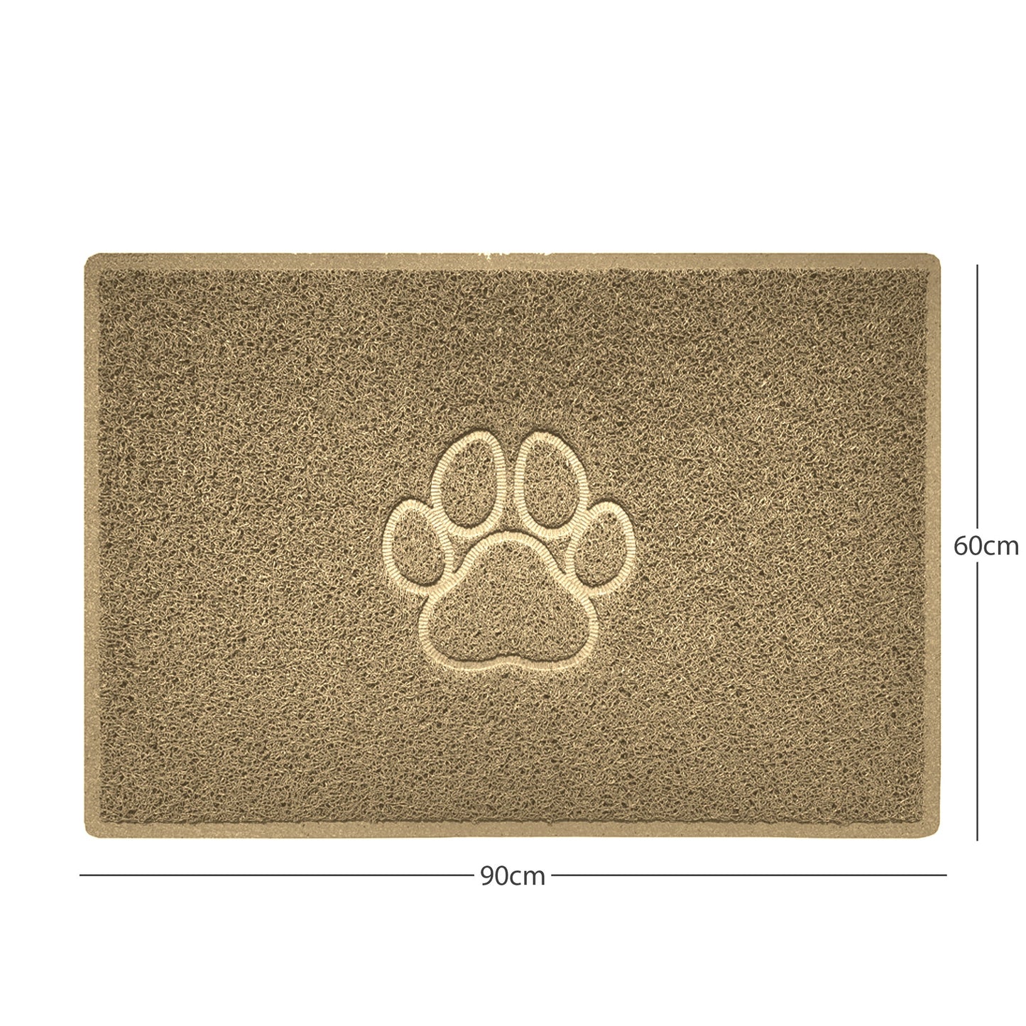 Nicoman Paw Print Embossed Spaghetti Door Mat | Indoor & Outdoor | Non-Slip
