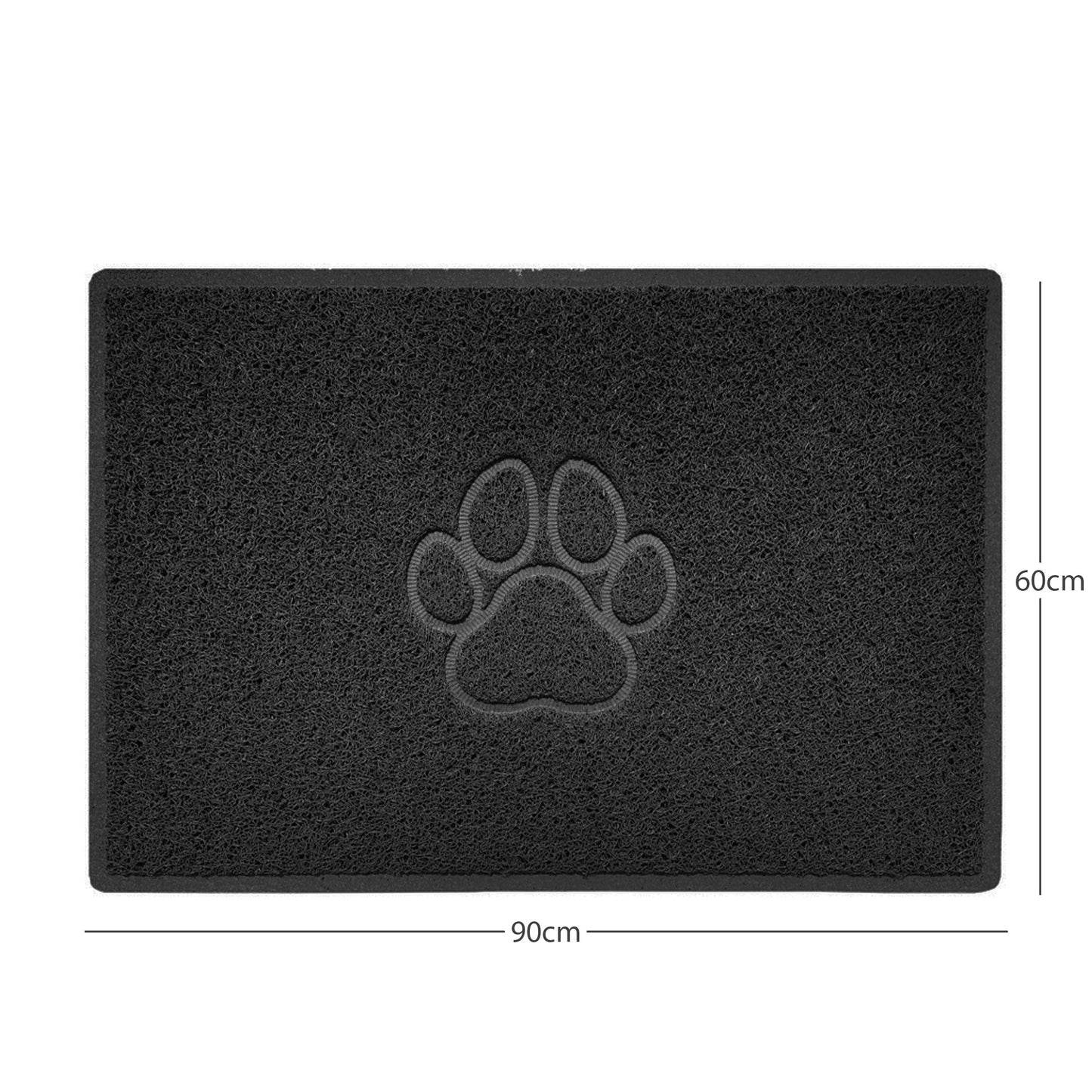 Nicoman Paw Print Embossed Spaghetti Door Mat | Indoor & Outdoor | Non-Slip
