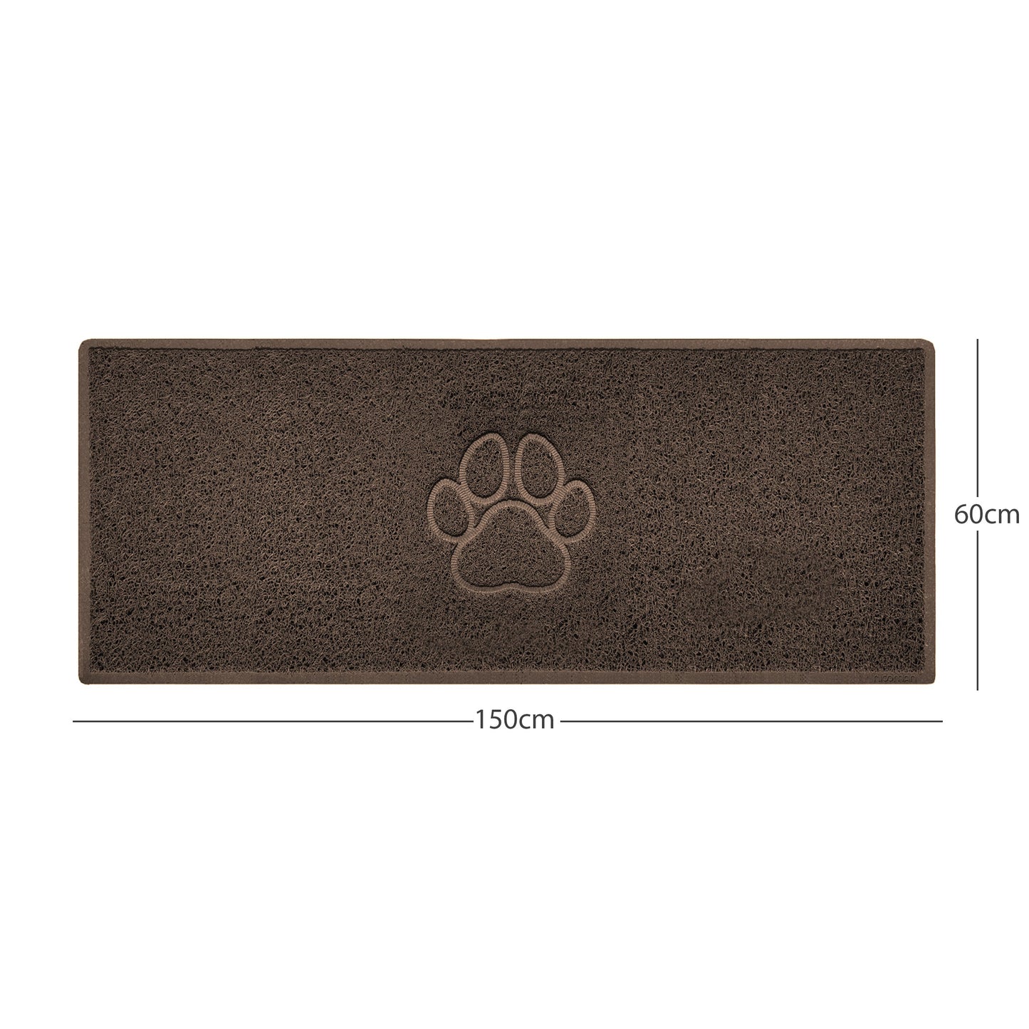 Nicoman Paw Print Embossed Spaghetti Door Mat | Indoor & Outdoor | Non-Slip