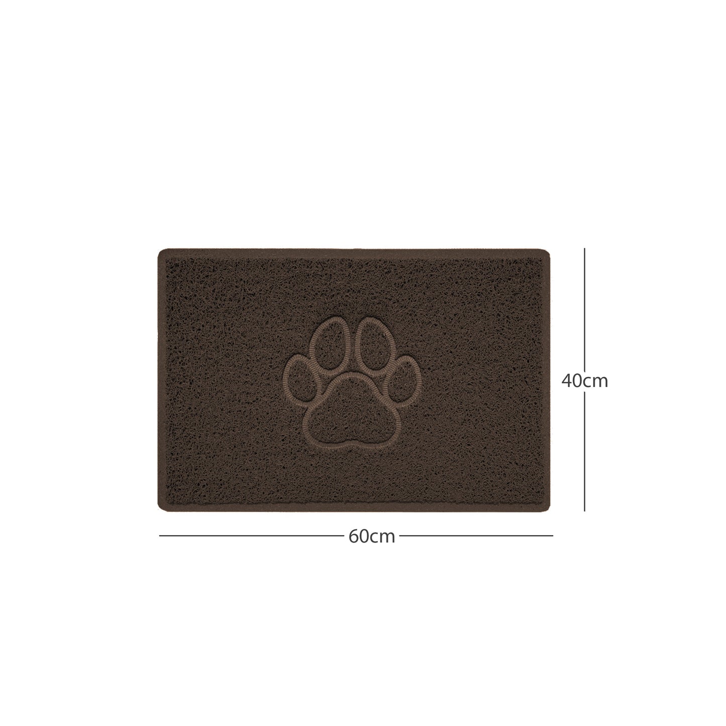 Nicoman Paw Print Embossed Spaghetti Door Mat | Indoor & Outdoor | Non-Slip