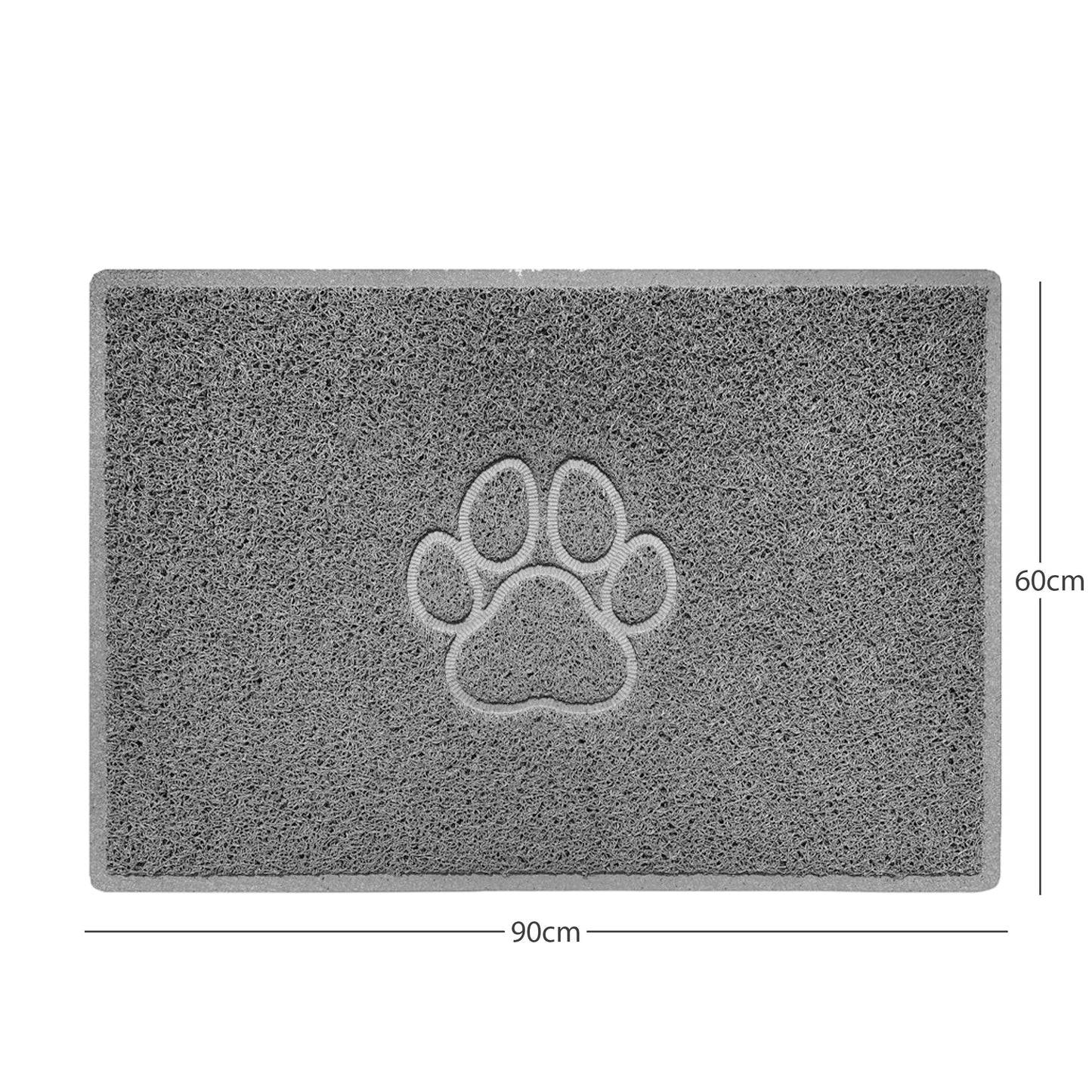 Nicoman Paw Print Embossed Spaghetti Door Mat | Indoor & Outdoor | Non-Slip