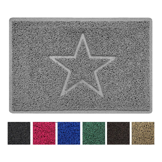Nicoman Star Embossed Spaghetti Doormat | Indoor & Outdoor | Non-Slip | Machine Washable