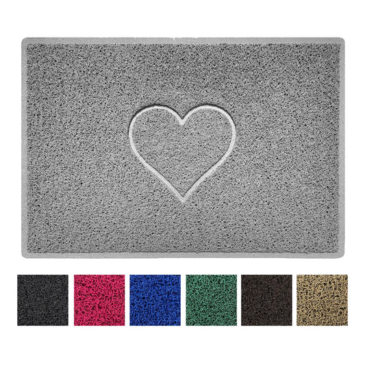 Nicoman Heart Embossed Spaghetti Door Mat | Indoor & Outdoor | Non-Slip | Machine Washable