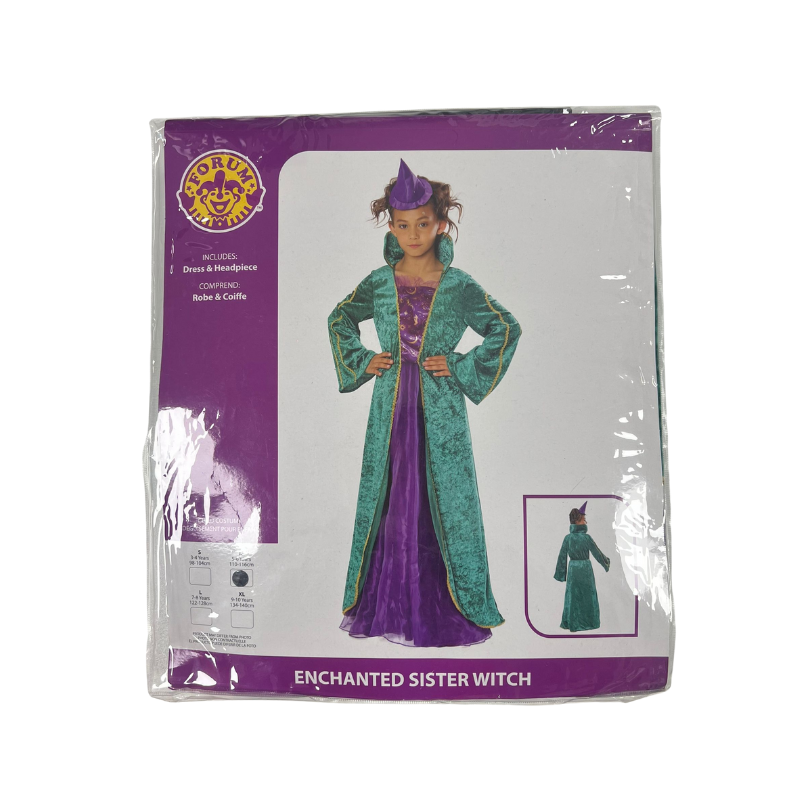 Enchanted Sister Witch Fancy Dress Costume Large 7-8 Yrs