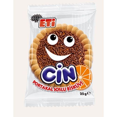 Eti Cin Orange Jelly Biscuit (Tekli Portakal Soslu Biskuvi) 25 Gr