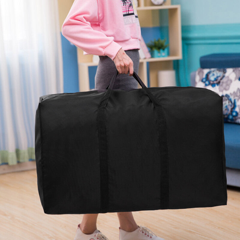 Extra Large 100L Waterproof Storage Bag Heavy Duty Travel Moving Box Black