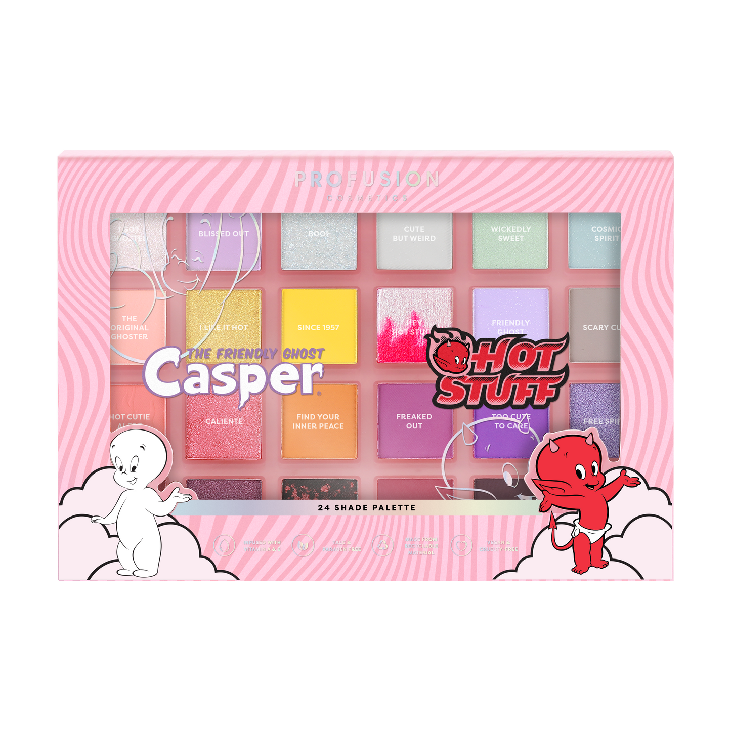 Casper & Hot Stuff Lidschatten-Palette mit 24 Farben