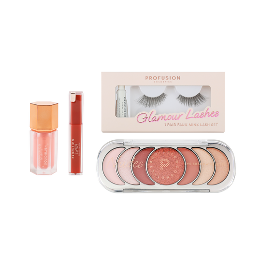 Yours Truly Christmas Glam Makeup Set | Eyeshadow Palette, Blush, Lip Tint & Lashes