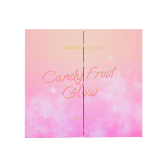 Candy Frost Glow Christmas Makeup Set - 16 Eyeshadows, Highlighter & Lip Oil