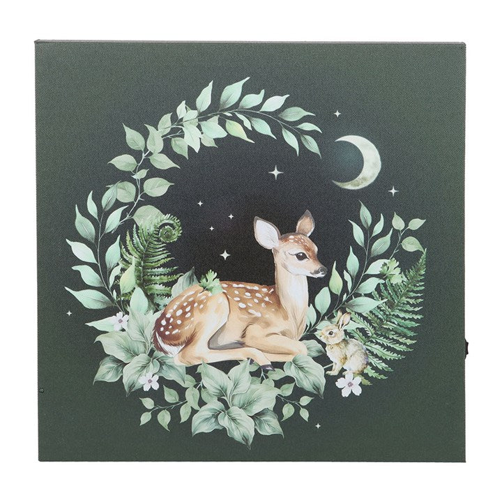 Fawn Light Up Canvas Plaque