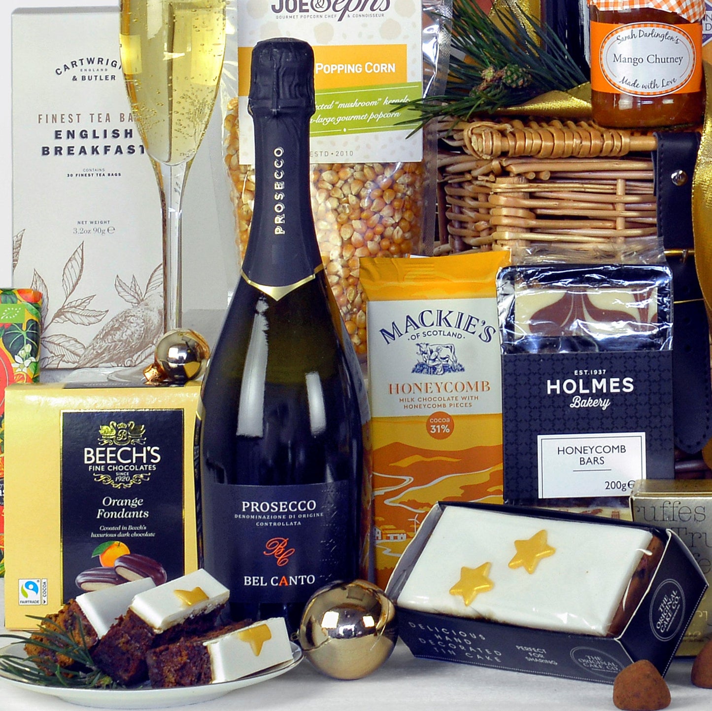 Festive Feast Hamper – Premium Weihnachtskorb mit Prosecco & Gourmet-Köstlichkeiten