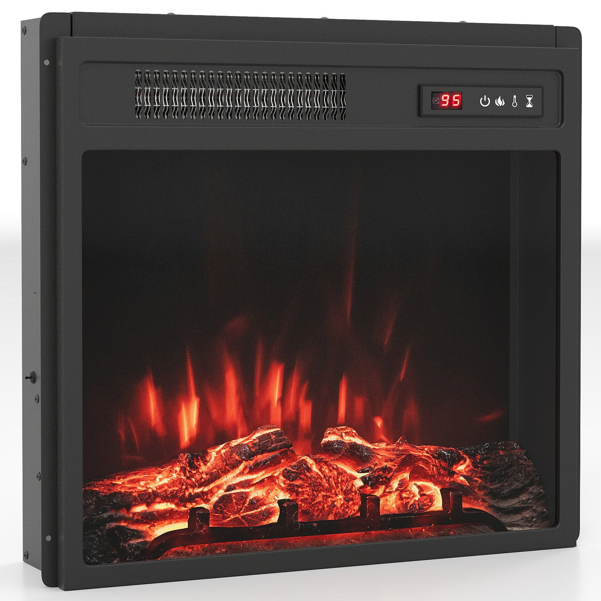 18 Inch Electric Fireplace Insert 750W/1500W Fireplace Heater with Remote Control