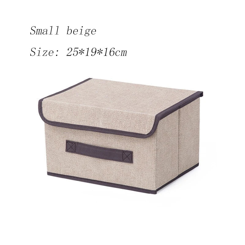 Foldable Fabric Drawer Organiser - Dustproof Storage Box with Handle Home Wardrobe