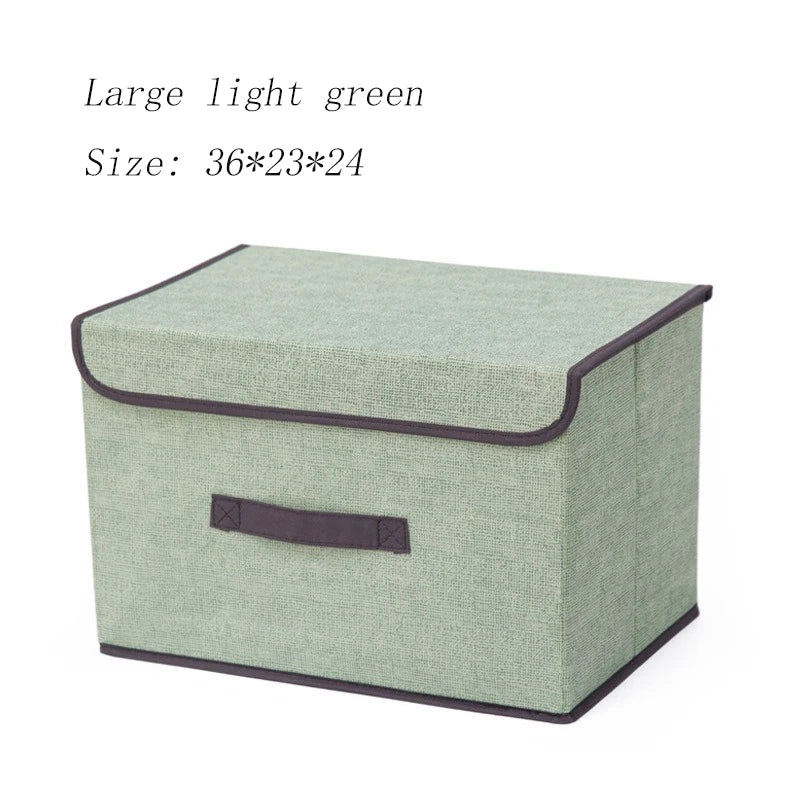 Foldable Fabric Drawer Organiser - Dustproof Storage Box with Handle Home Wardrobe