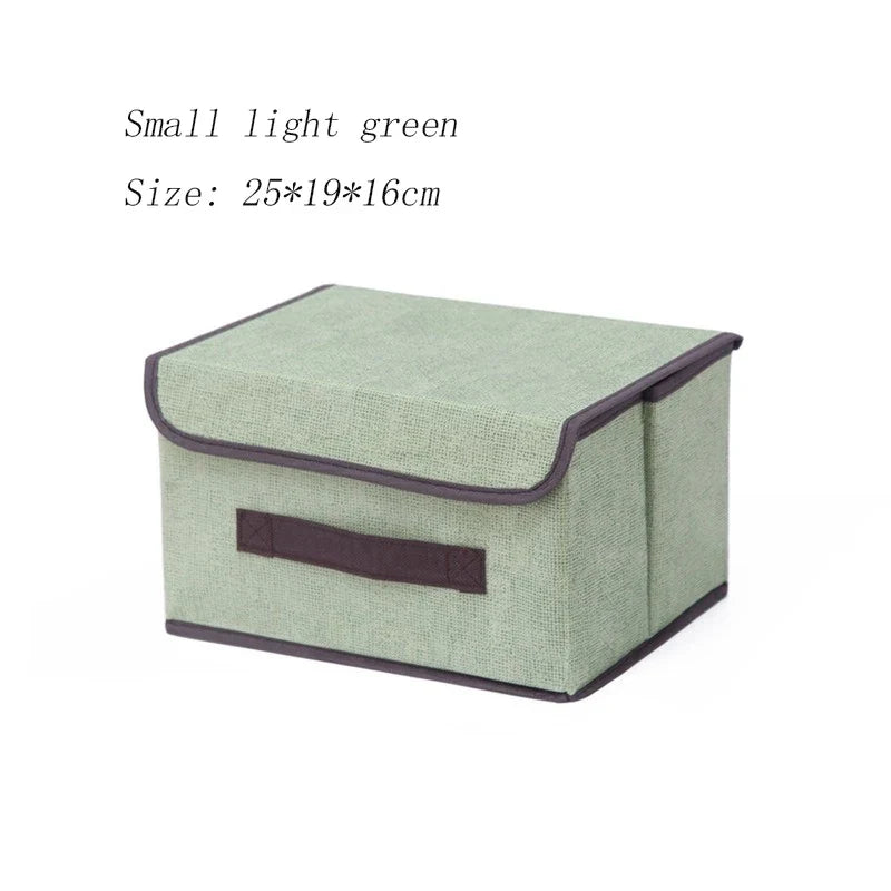 Foldable Fabric Drawer Organiser - Dustproof Storage Box with Handle Home Wardrobe