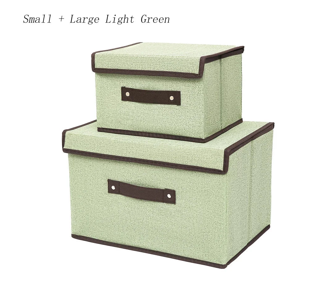 Foldable Fabric Drawer Organiser - Dustproof Storage Box with Handle Home Wardrobe