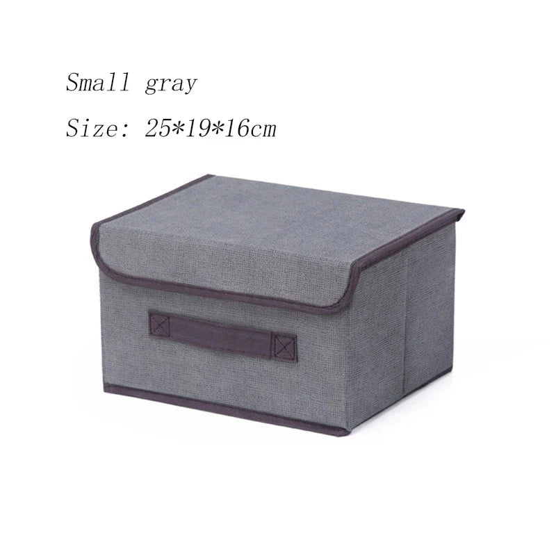 Foldable Fabric Drawer Organiser - Dustproof Storage Box with Handle Home Wardrobe