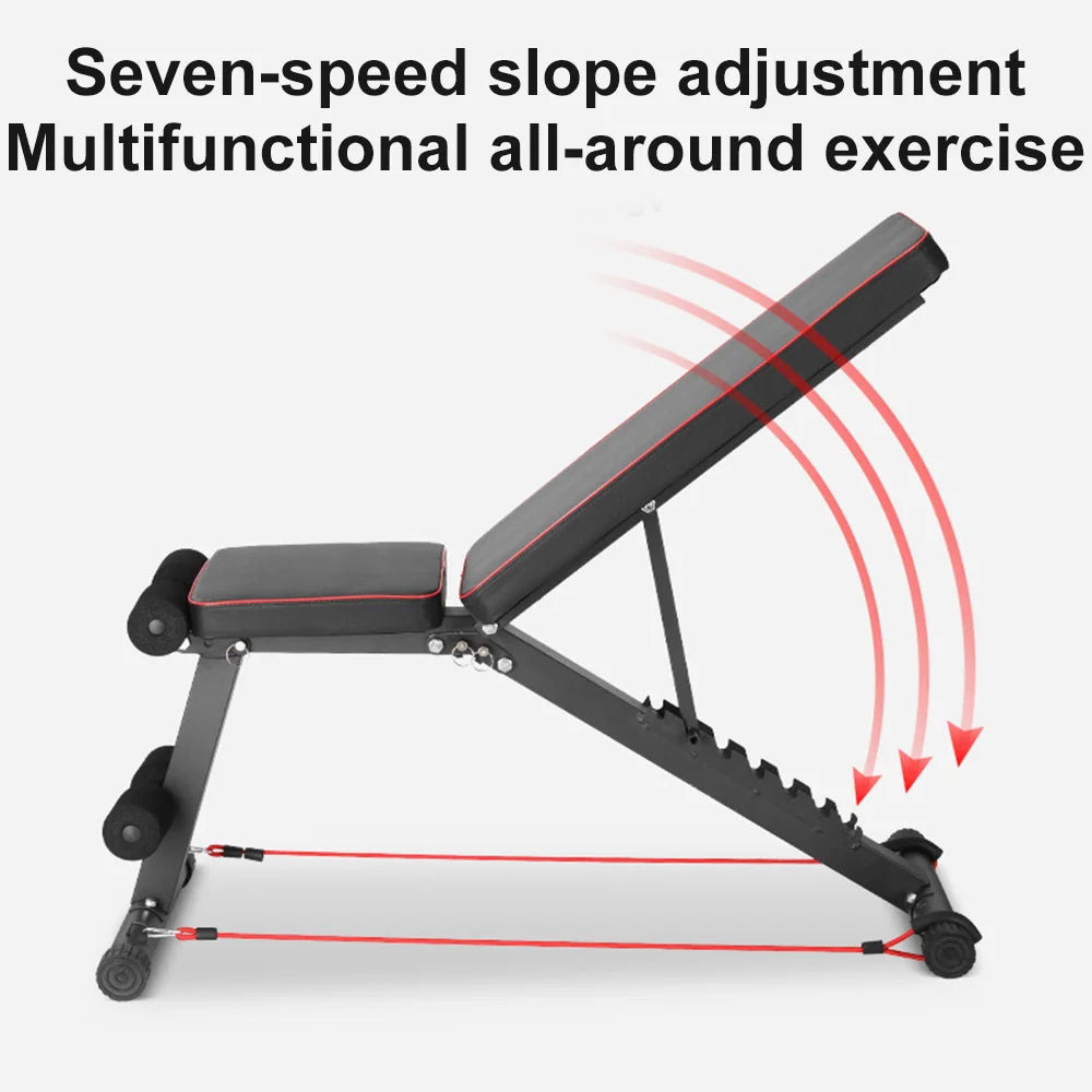 Foldable Adjustable Workout Bench Dumbbell Weight Seat Home Fitness Equipment