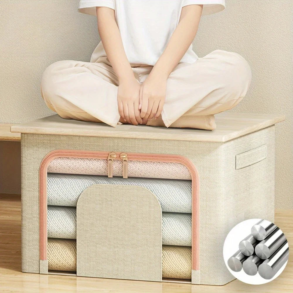 Folding Storage Box Organiser Large Capacity Clothing & Quilt Boxes Organisation