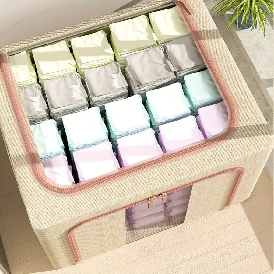 Folding Storage Box Organiser Large Capacity Clothing & Quilt Boxes Organisation