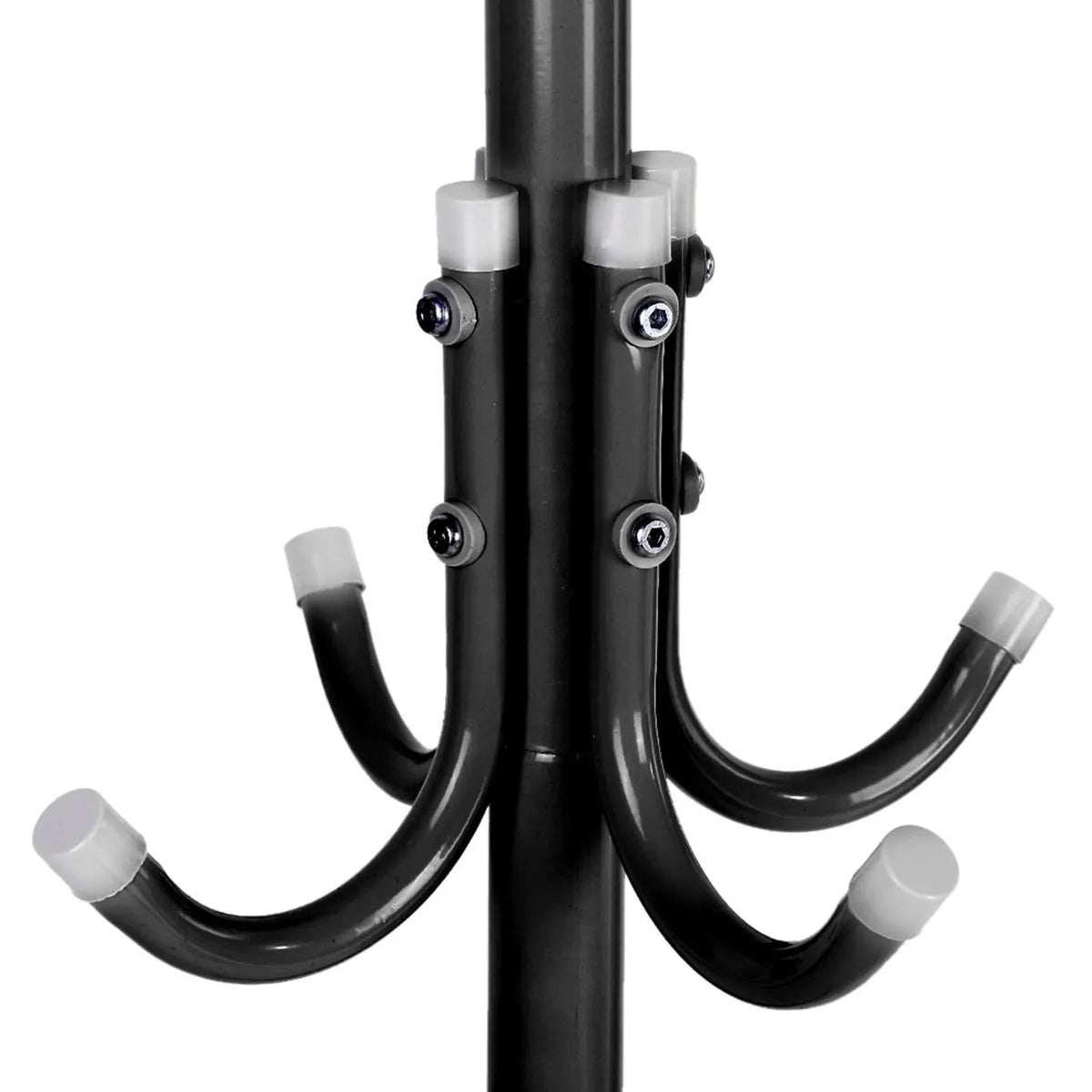 Freestanding Metal Coat Stand Clothes Hat Holder with Multi Hooks Home Hallway