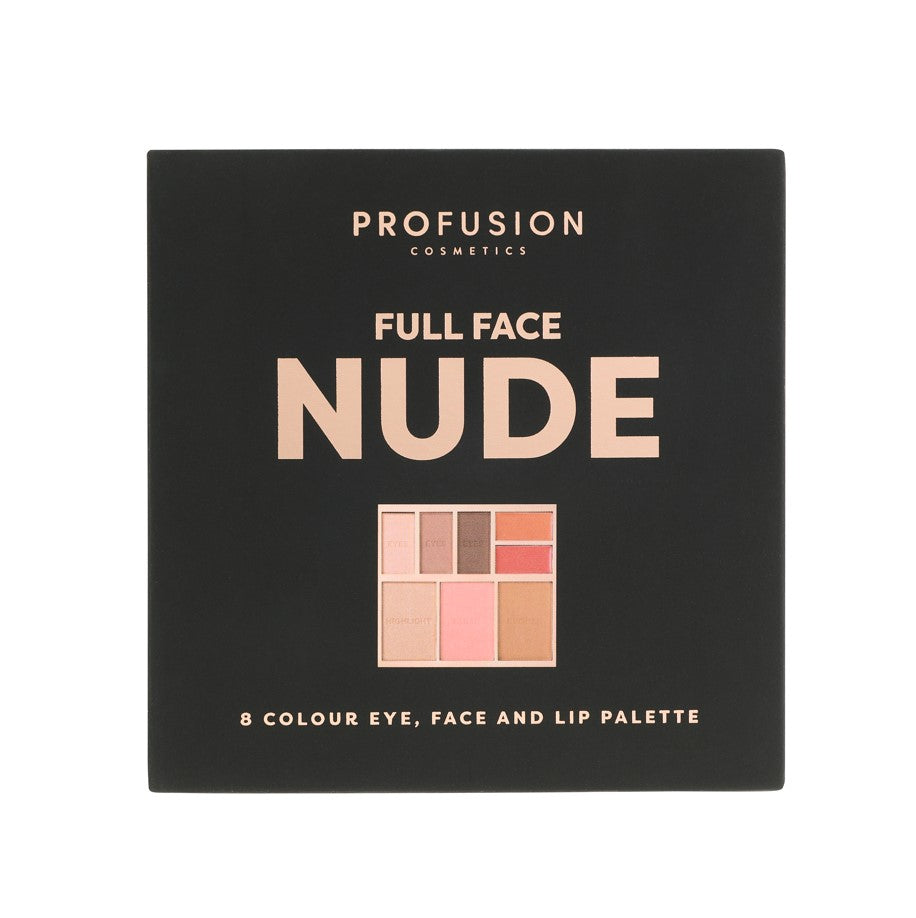 PALETA FULL FACE NUDE | PALETA DE 8 TONOS PARA OJOS, ROSTRO Y LABIOS