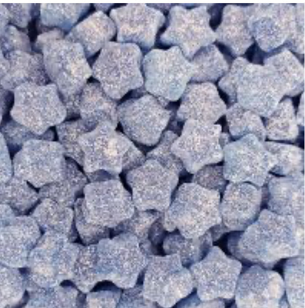 Sprudelnde blaue Sterne glutenfrei/vegan