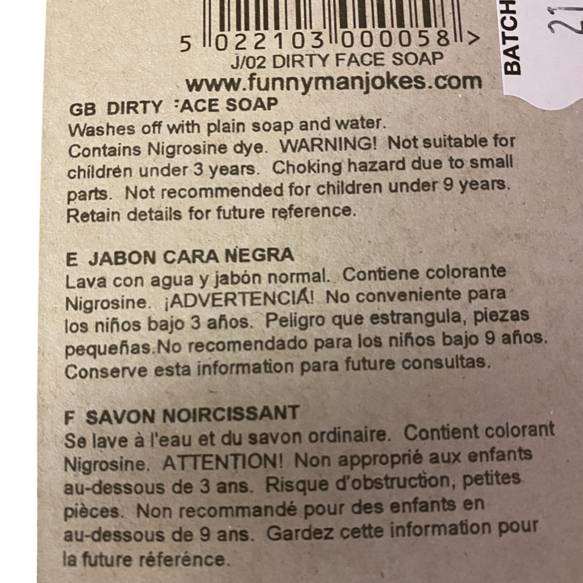 Funnyman Dirty Face Soap