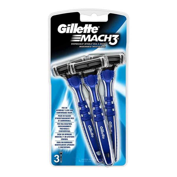 5 x Gillette Mach3 Máquinas de Afeitar Desechables para Hombre – Paquete de 3