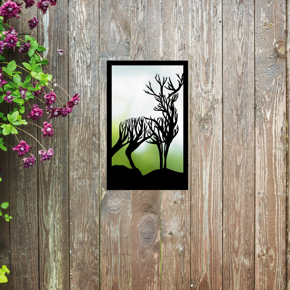 Turning Stag Garden Mirror