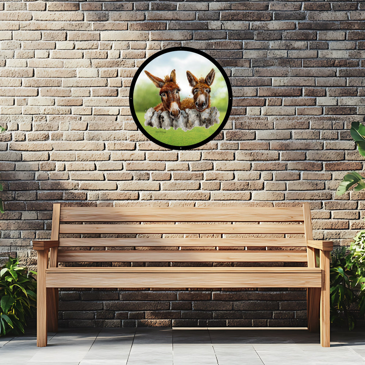 Donkey Garden Mirror