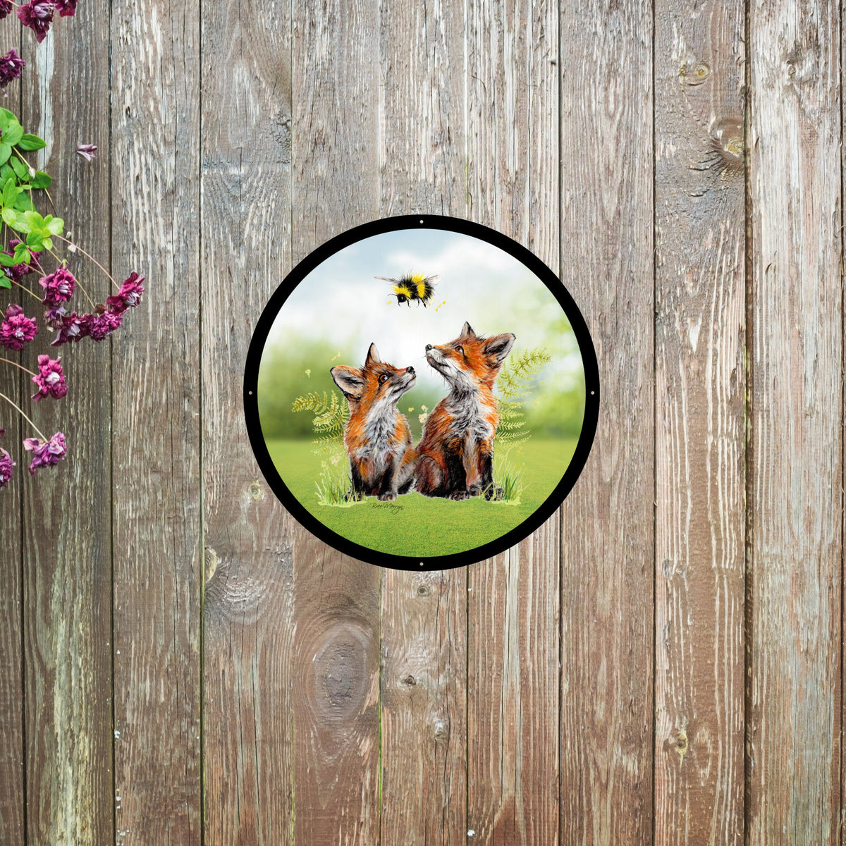 Bumble Bee Trio Garden Mirror