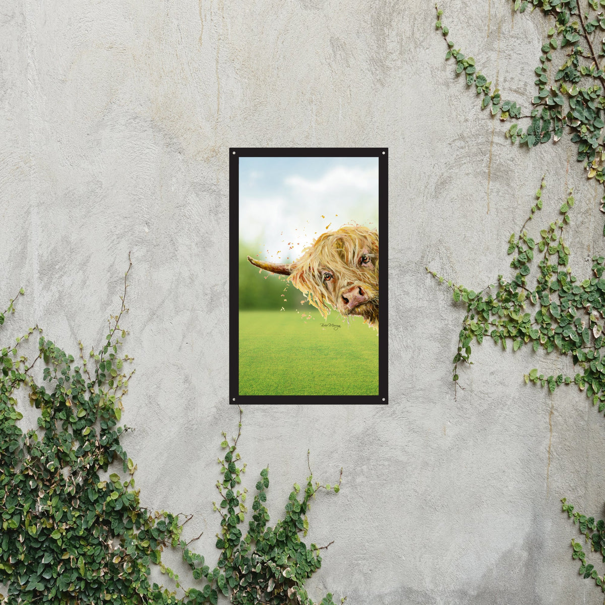 Highland Cow Garden Mirror
