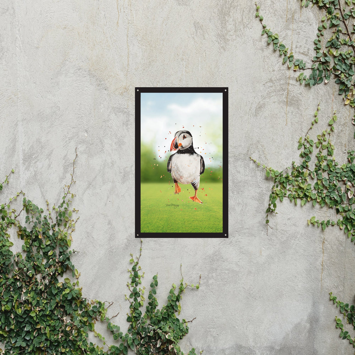Walking Puffin Garden Mirror