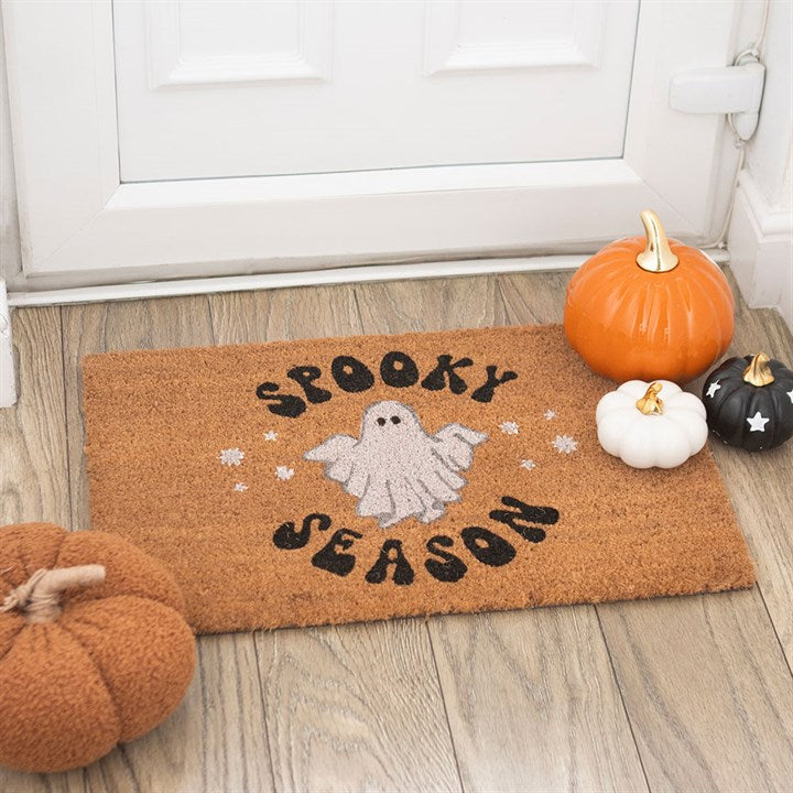 Natural Spooky Season Ghost Doormat