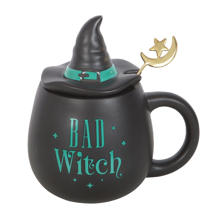 Bad Witch Lidded Mug with Spoon