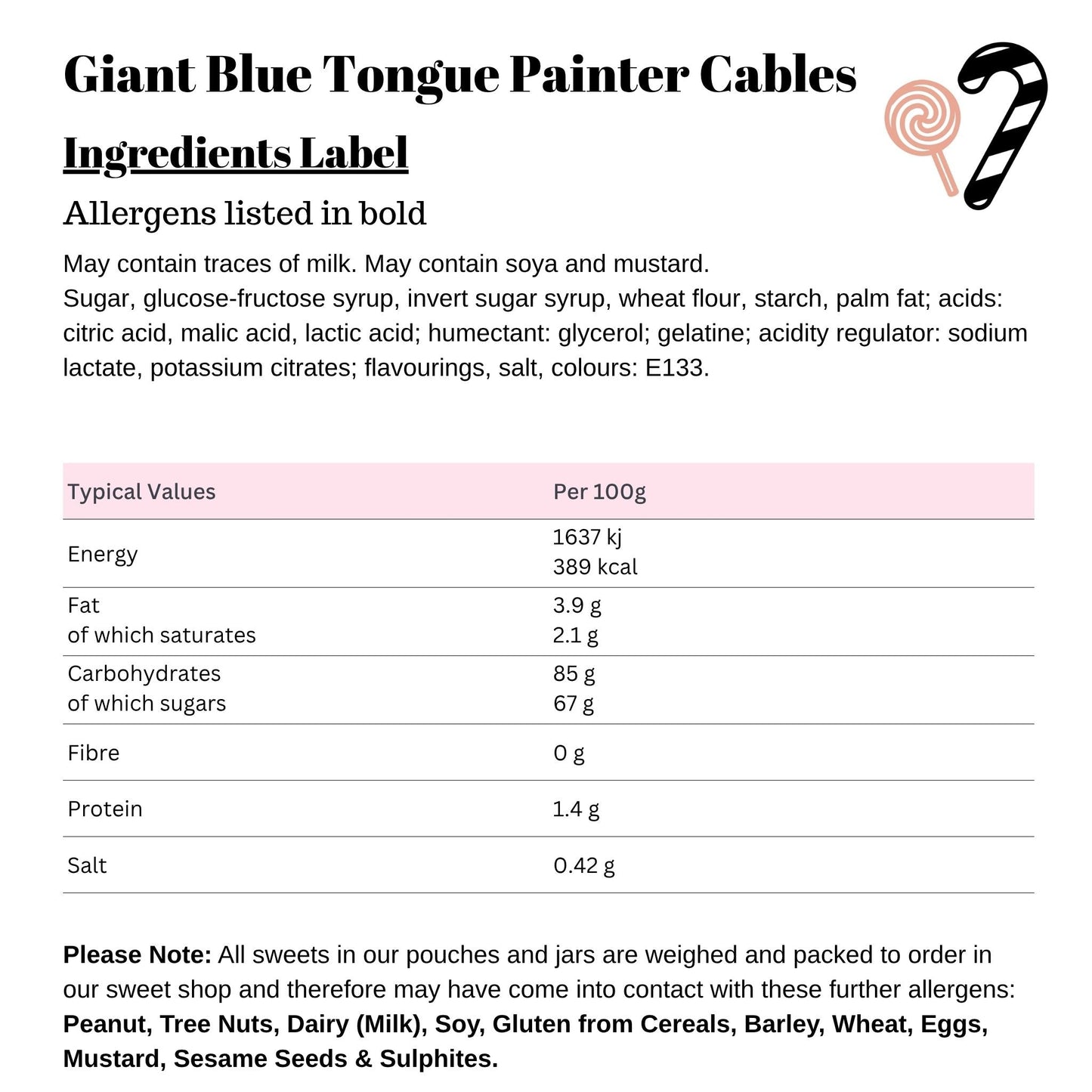 Gigantische Malkabel mit blauer Zunge