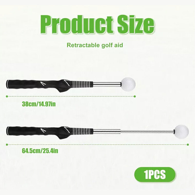 Retractable Golf Swing Trainer Speed Tempo Grip Training Aid Grip Club Whip
